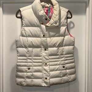 Lilly Pulitzer white puffer vest
